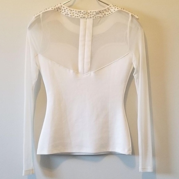 GUESS White Mesh Top - Picture 2 of 3